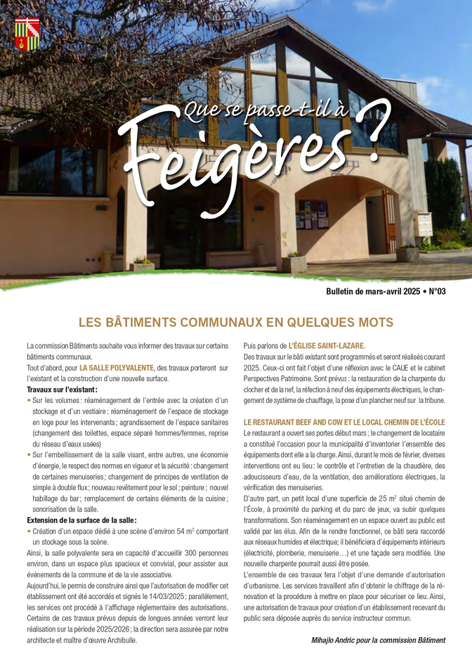 Atelier Municipal - commune de Feigeres - Feigères