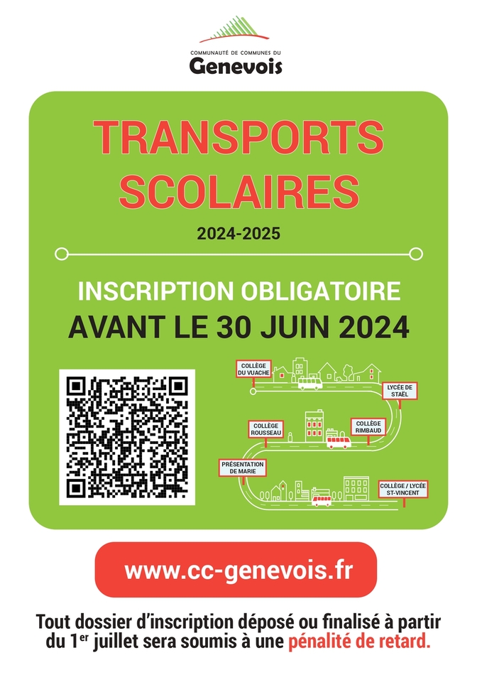 Inscriptions transports scolaires 2024-2025